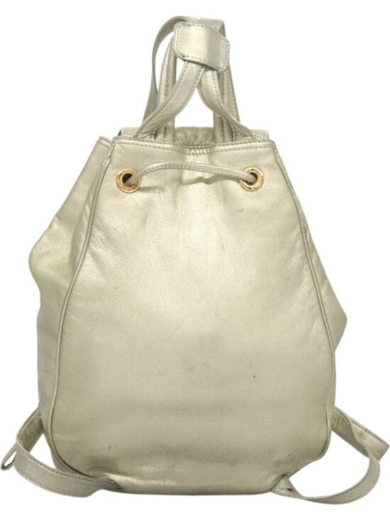 LOEWE Backpack Leather Gold Auth mr1333 main image 15